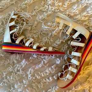 Rainbow Caged Sandals!!